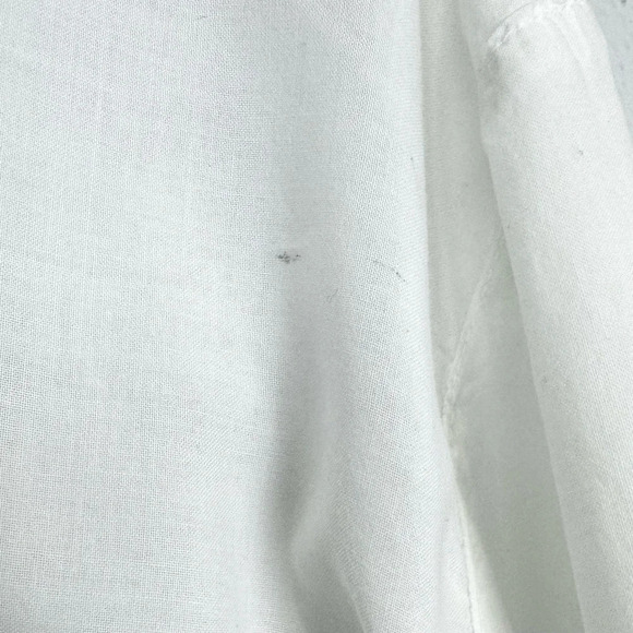 XIRENA White Hennessy Top Small Long Sleeves Oversized Tunic Popover Buttons - Picture 7 of 10